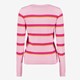 Dames trui met strepen roze