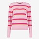 Dames trui met strepen roze