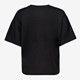 Oversized dames T-shirt met parels zwart