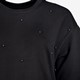Oversized dames T-shirt met parels zwart