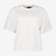 Oversized dames T-shirt met strass wit