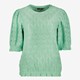 Dames broderie shirt mintgroen
