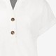Dames embroderie T-shirt met knopen wit