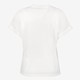 Dames embroderie T-shirt met knopen wit
