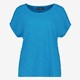 Dames T-shirt met structuur blauw