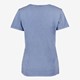 Dames acid T-shirt met opdruk blauw