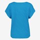 Dames T-shirt met structuur blauw