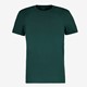 Unsigned heren T-shirt groen katoen ronde hals