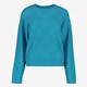 Geblokte dames trui blauw