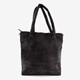 Dames corduroy shopper zwart