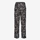Dames wide leg broek paisley print zwart