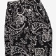 Dames wide leg broek paisley print zwart