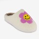 Dames teddy pantoffels met smiley