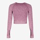 Seamless dames cropped sport top paars