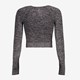 Seamless dames cropped sport top grijs