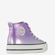 Hoge meisjes sneakers paars smiley