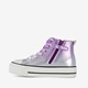 Hoge meisjes sneakers paars smiley