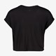 Meisjes cropped sport T-shirt zwart