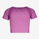 Naadloos cropped meisjes sport T-shirt roze