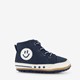 Leren babyschoenen blauw met smiley