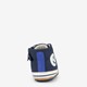 Leren babyschoenen blauw met smiley