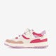 Leren meisjes sneakers wit roze