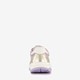 Leren meisjes sneakers beige zilver