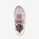 Leren meisjes sneakers beige zilver