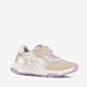 Leren meisjes sneakers beige zilver