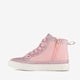 Hoge meisjes sneakers met glitters roze