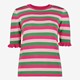 Gestreept dames trui roze groen