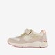 Leren meisjes sneakers beige goud