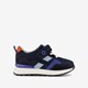 Leren jongens sneakers blauw oranje