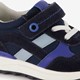 Leren jongens sneakers blauw oranje