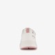 Meisjes dad sneakers wit metallic roze