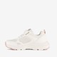 Meisjes dad sneakers wit metallic roze