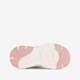 Meisjes dad sneakers wit metallic roze