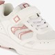 Meisjes dad sneakers wit metallic roze