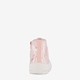 Hoge meisjes sneakers roze met hartjes