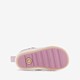 Leren babyschoenen lila goud