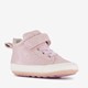 Leren babyschoenen lila goud