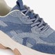 Dames dad sneakers denim beige