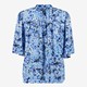 Dames blouse met strikjes blauw