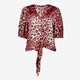 Dames blouse met panterprint roze