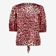 Dames blouse met panterprint roze