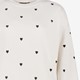 Dames sweater beige met hartjes
