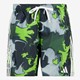 Heren zwemshort groen met print