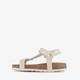 Meisjes bio sandalen met print goud