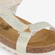 Meisjes bio sandalen met print goud