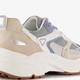 Dames dad sneakers beige zilver